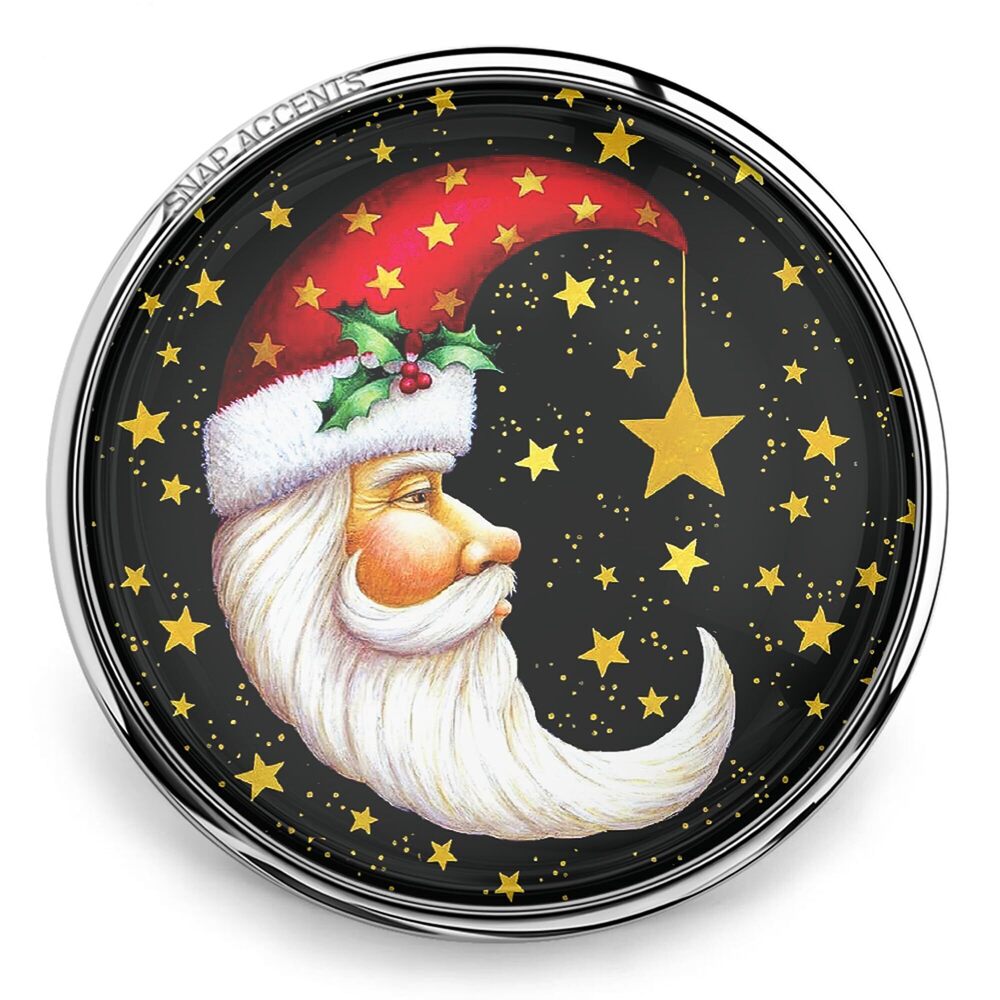 6480 Santa Claus Snap Jewelry Ginger Charm Christmas 18MM Holiday